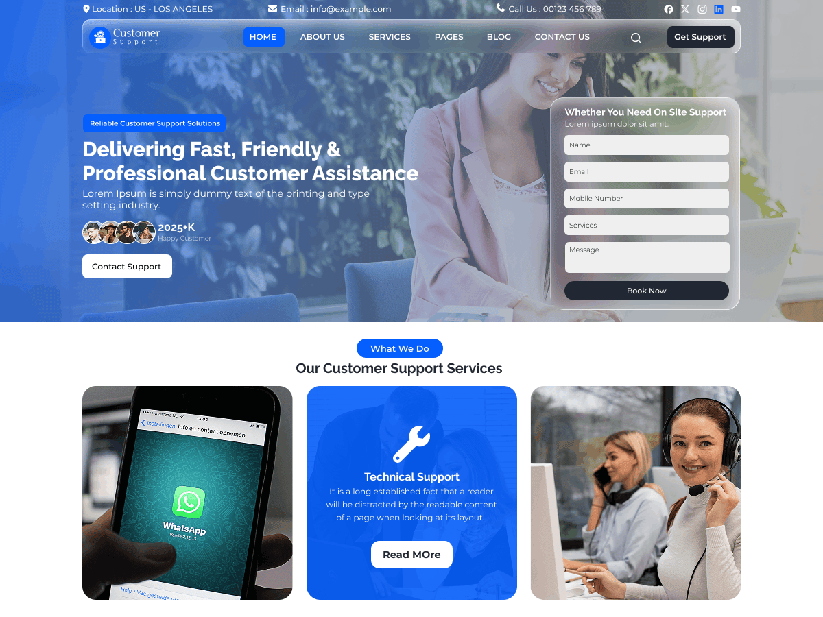 WordPress主题:Customer Support