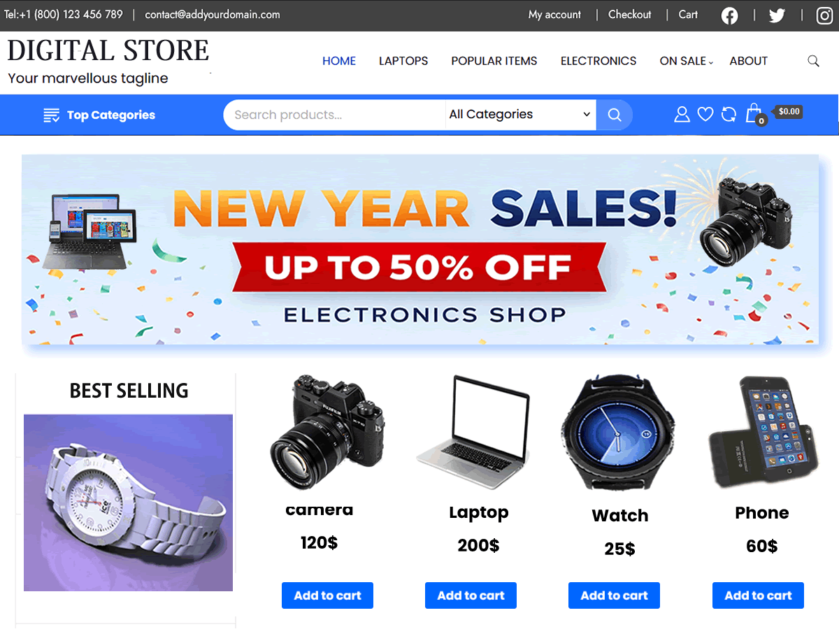 WordPress主题:Electronic Storefront