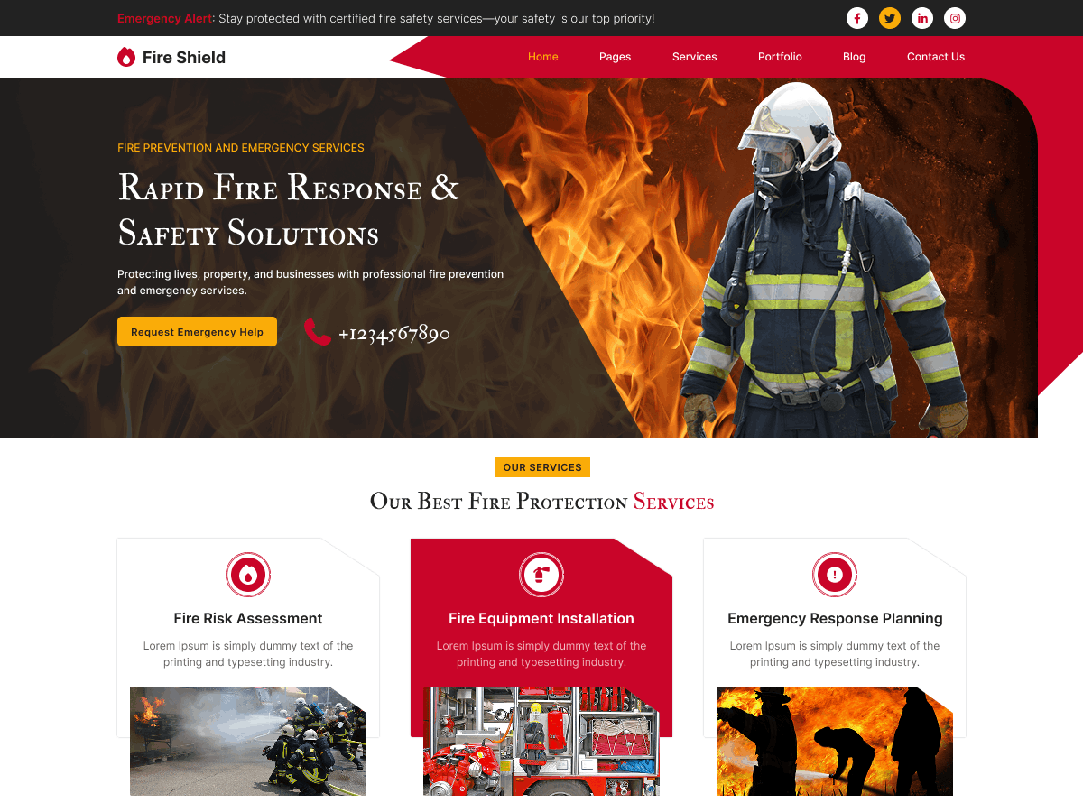 WordPress主题:Fire Brigade
