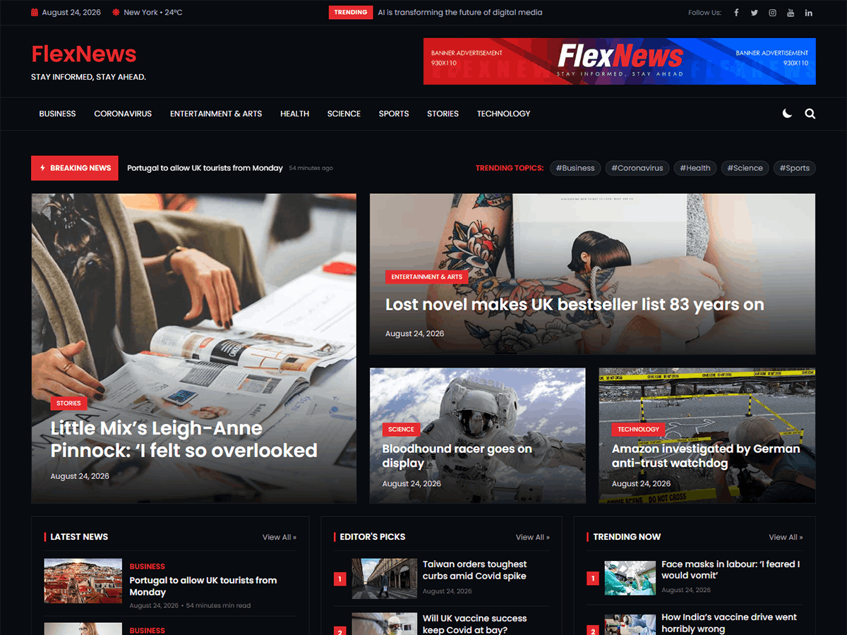 WordPress主题:FlexNews