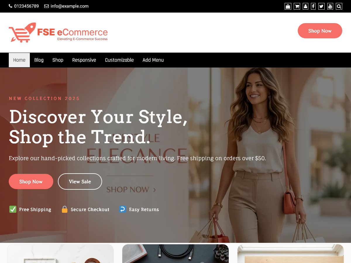 WordPress主题:FSE eCommerce