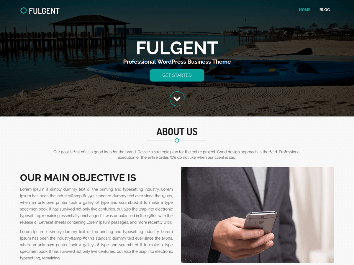 Fulgent WordPress Theme preview
