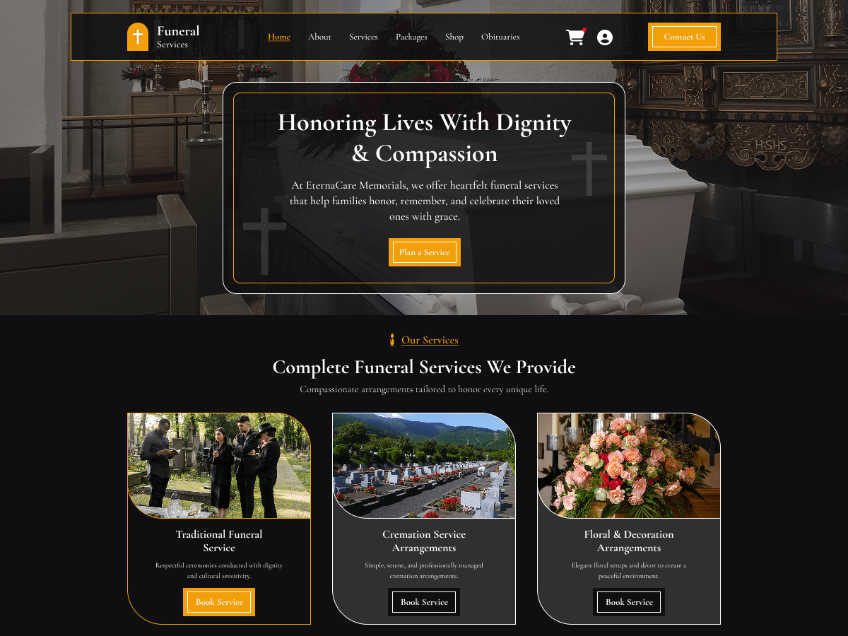 WordPress主题:Funeral Services