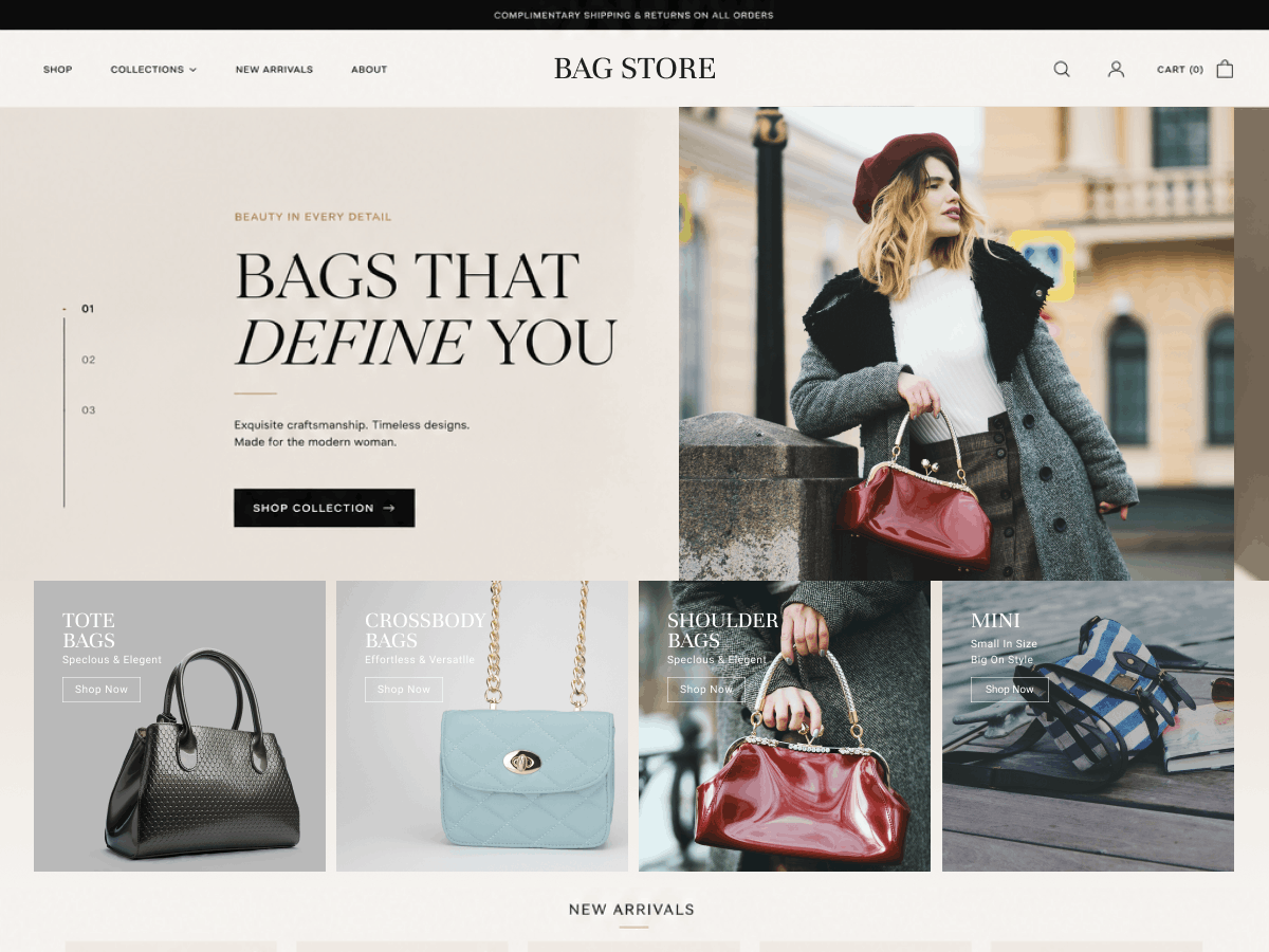 WordPress主题:Handbag Ecommerce Store
