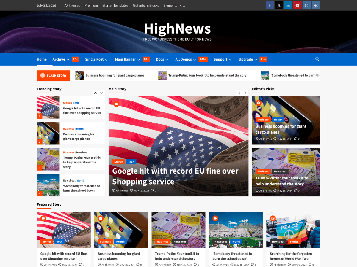 WordPress主题:HighNews