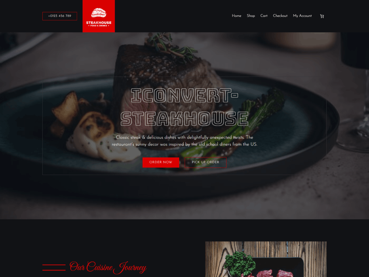 WordPress主题：iConvert Steakhouse