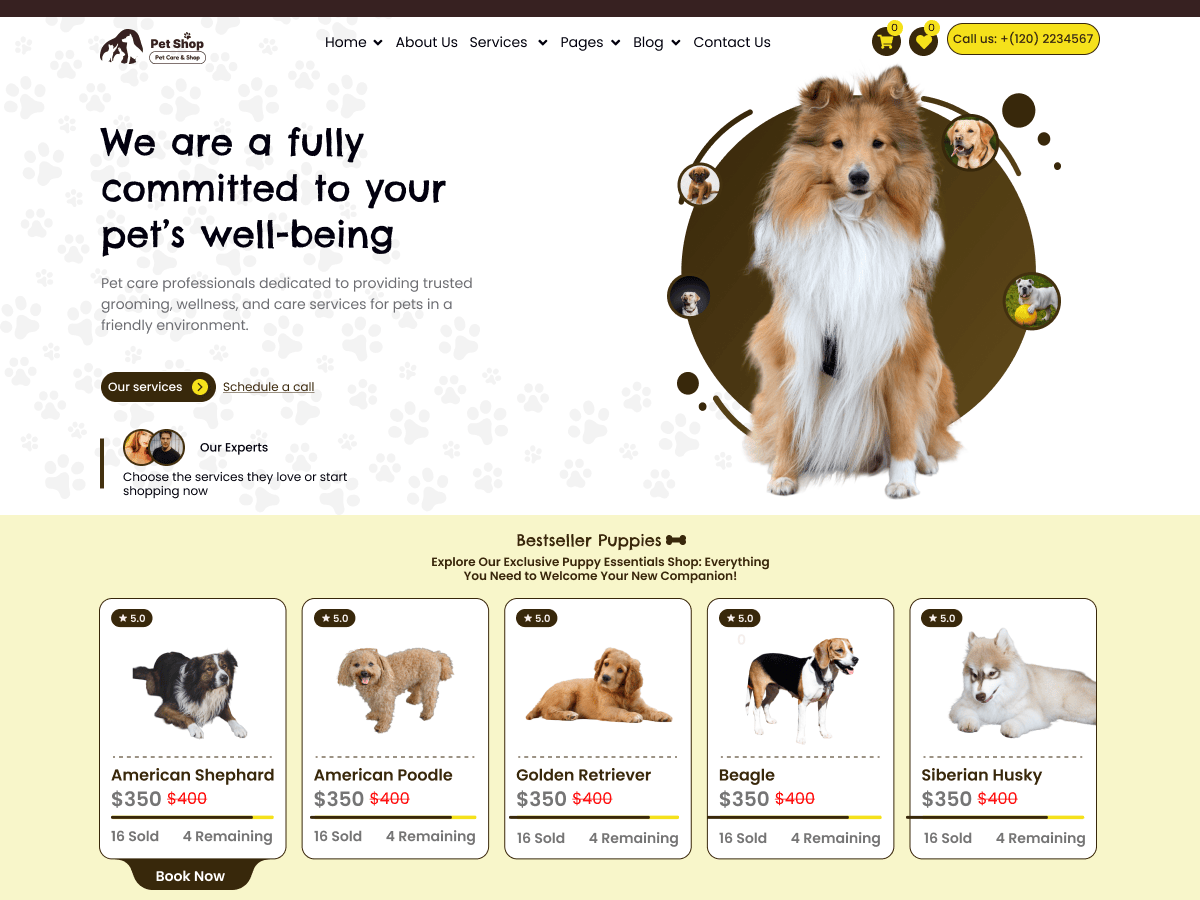 WordPress主题:Ignite Pet Shop