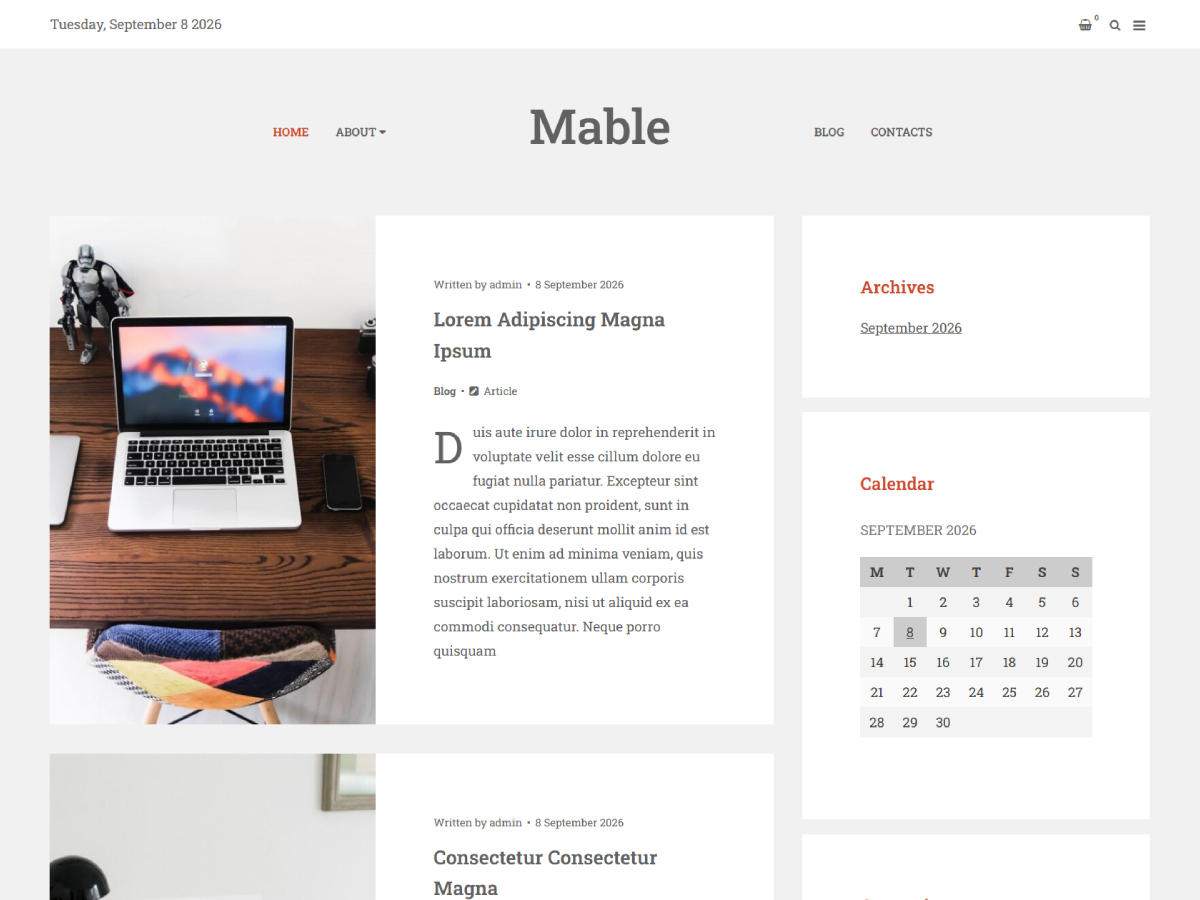 WordPress主题:Mable