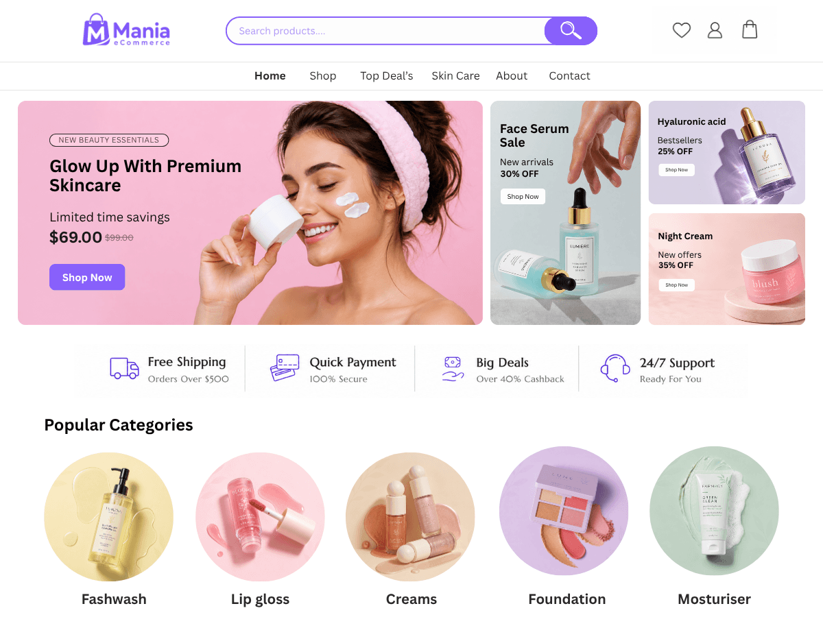 WordPress主题:Mania eCommerce