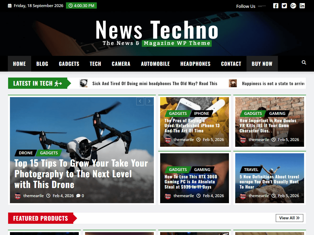 WordPress主题:News Techno