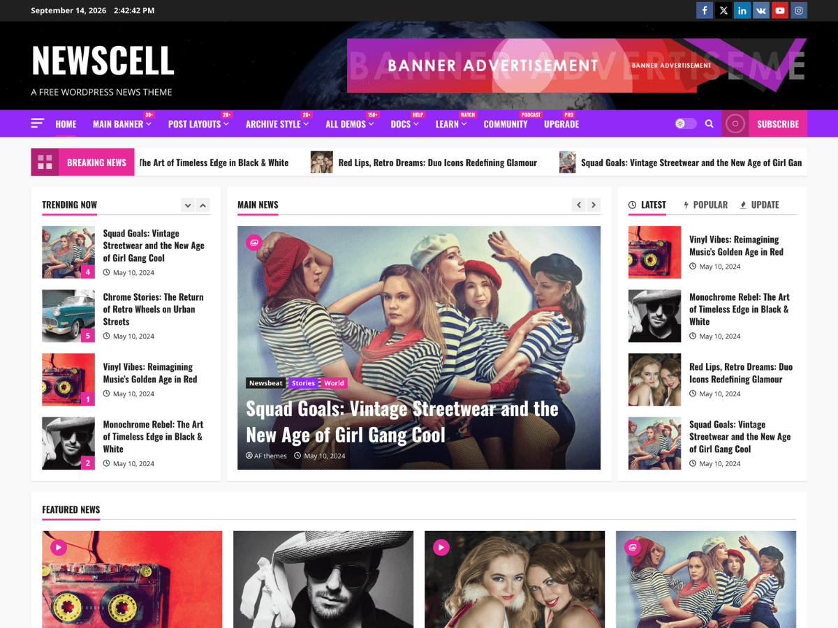 WordPress主题:NewsCell