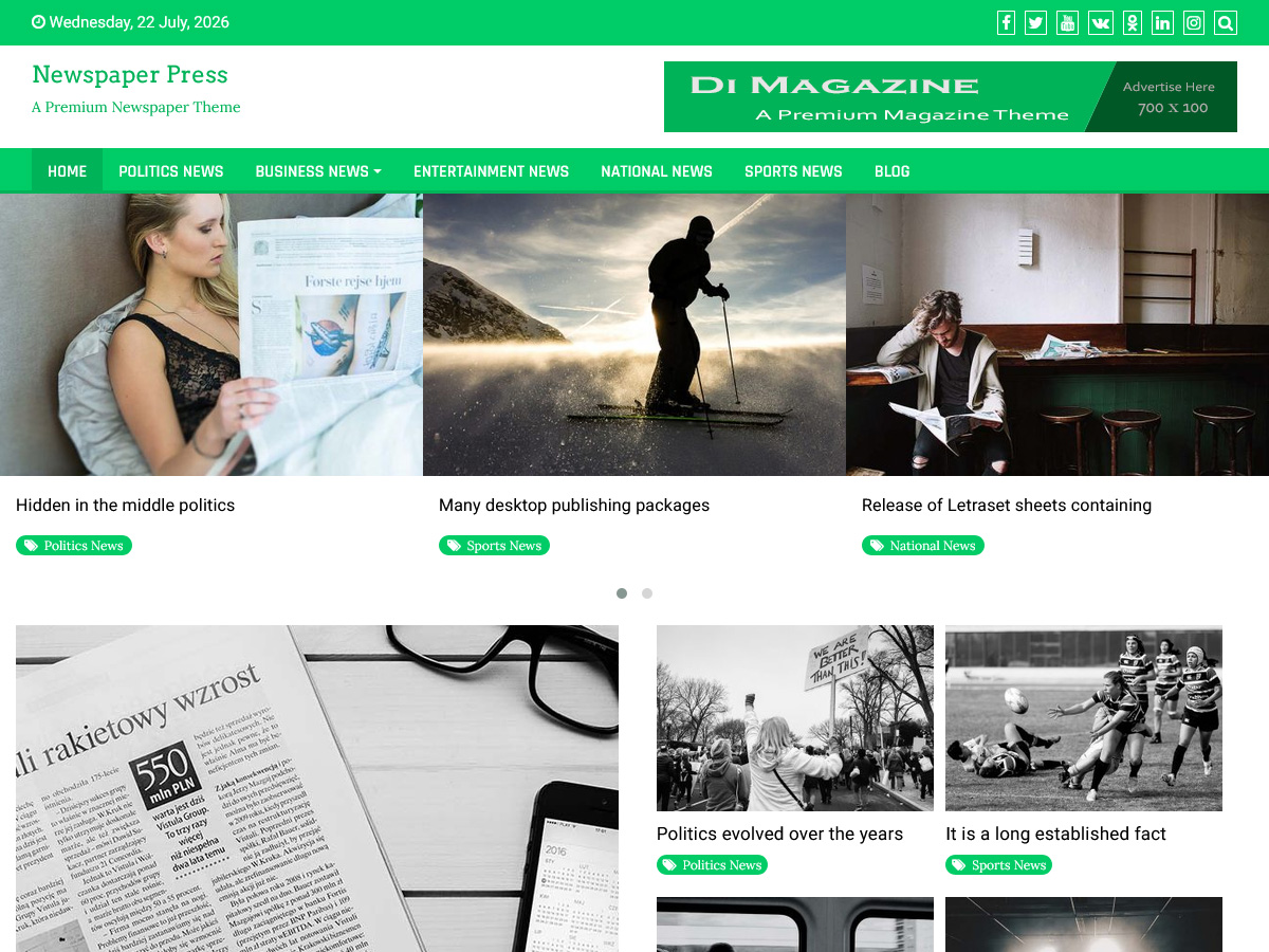 WordPress主题:Newspaper Press