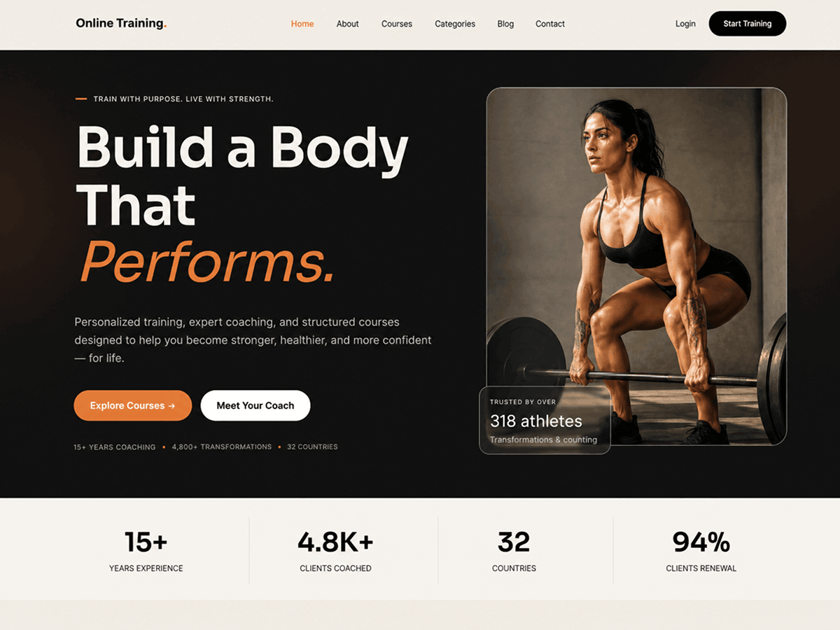 WordPress主题:Online Training