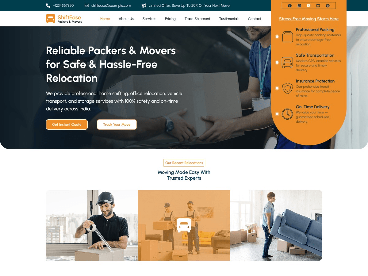 WordPress主题:Packing and Moving