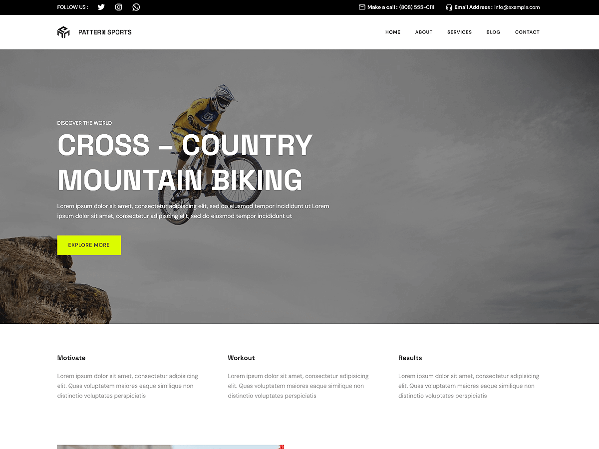 WordPress主题：Patterns Sports