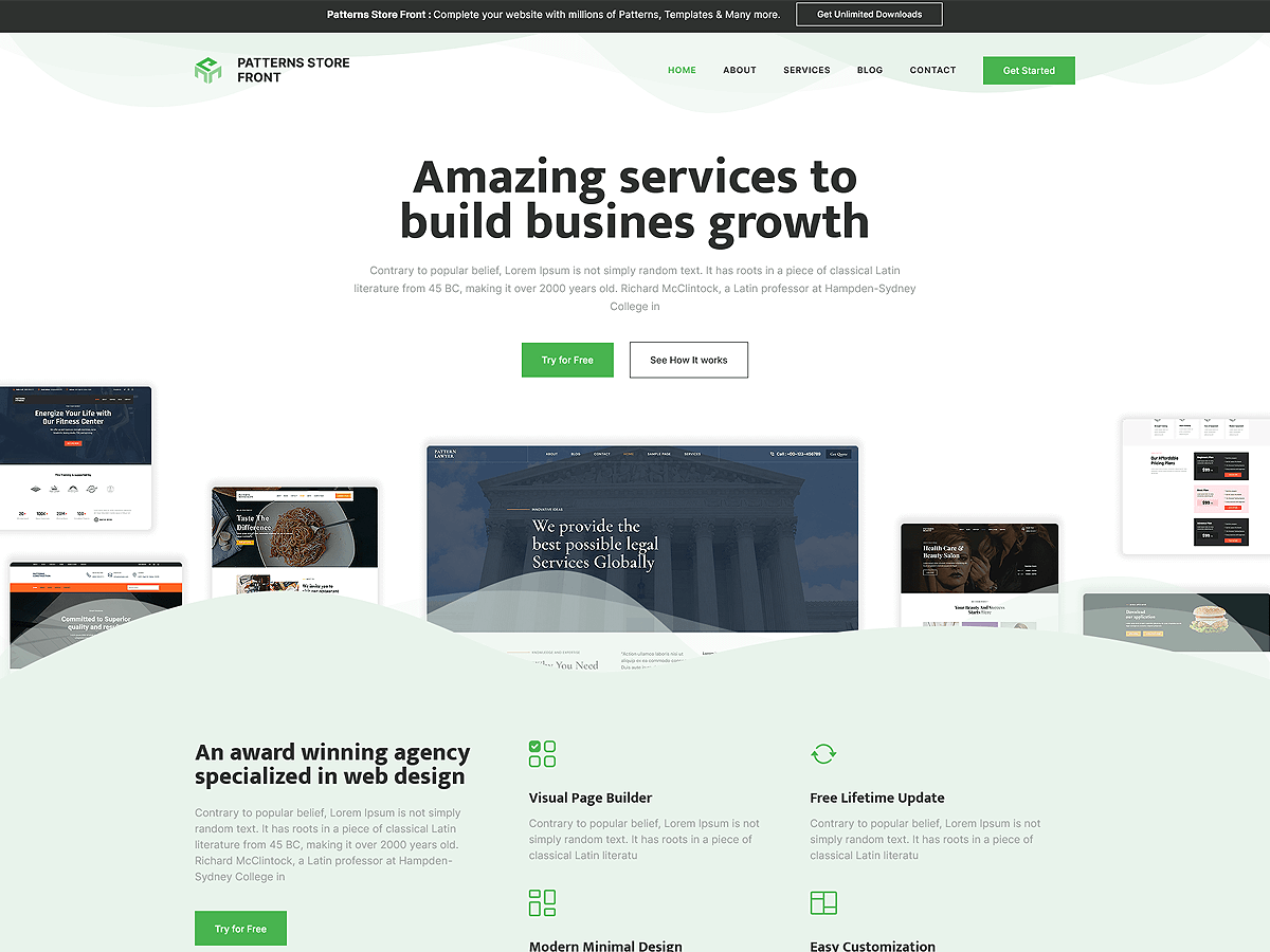 Patterns Store Front | WordPress Theme | WordPress.org