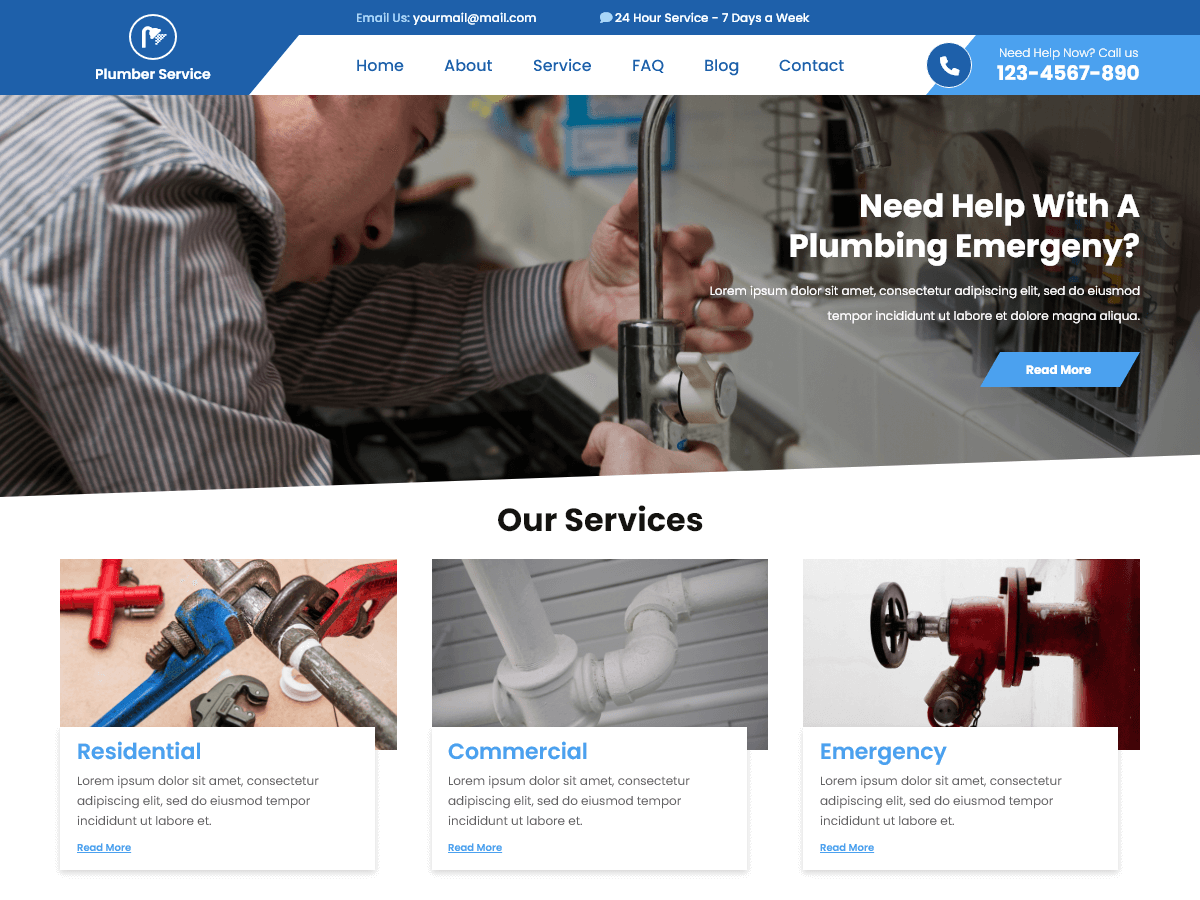 Plumber Services – WordPress theme | WordPress.org