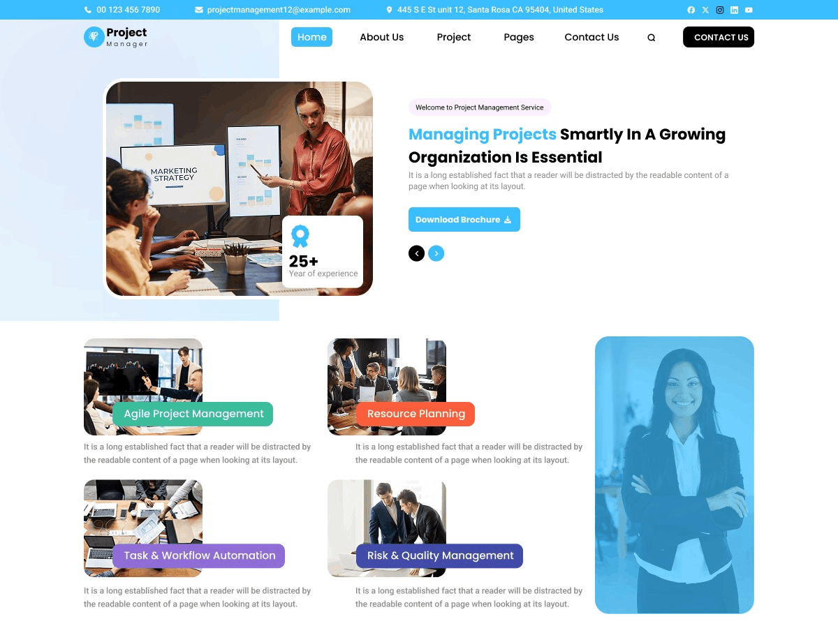 WordPress主题:Project Manager