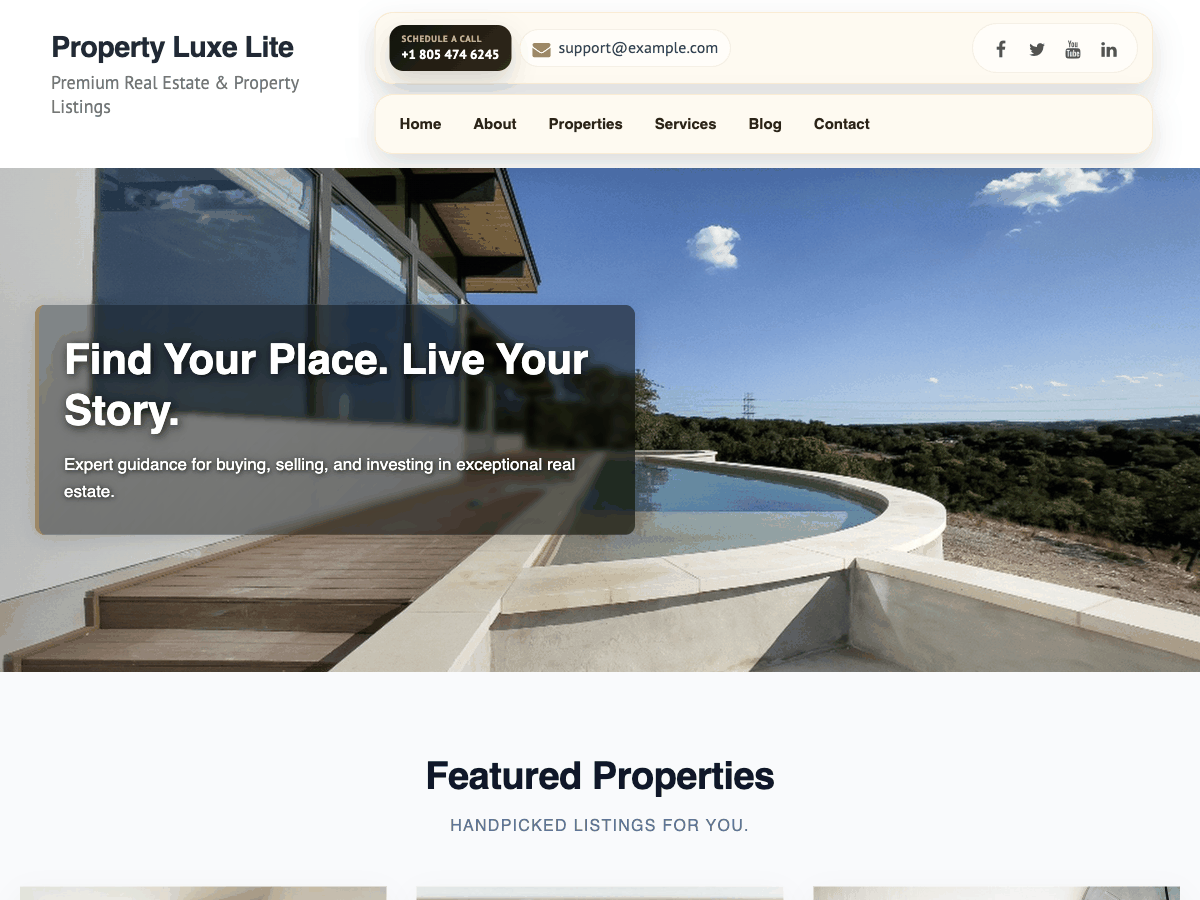 WordPress主题:Property Luxe Lite