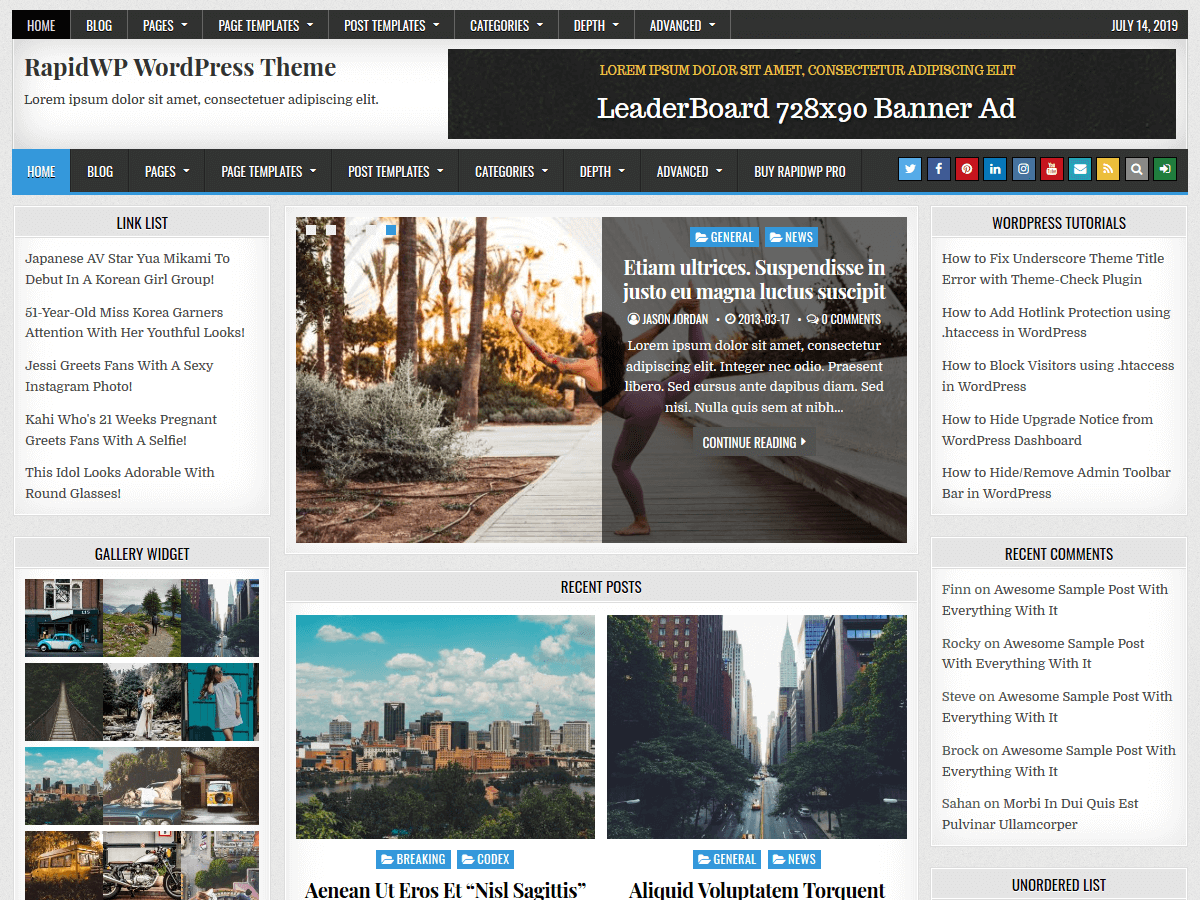 WordPress主题:RapidWP