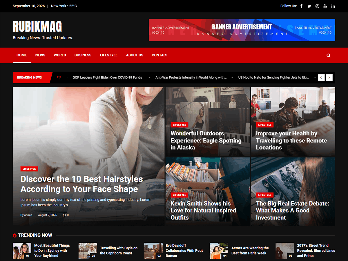 WordPress主题:Rubik Mag