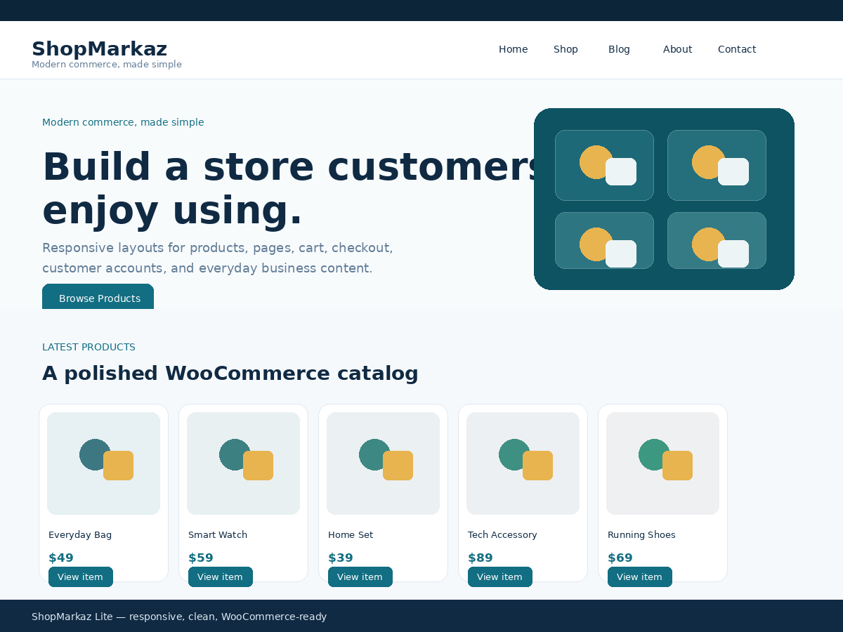 WordPress主题:ShopMarkaz Lite