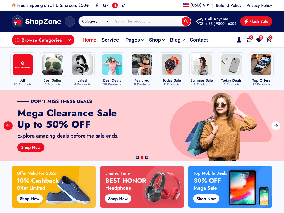 WordPress主题:ShopZone