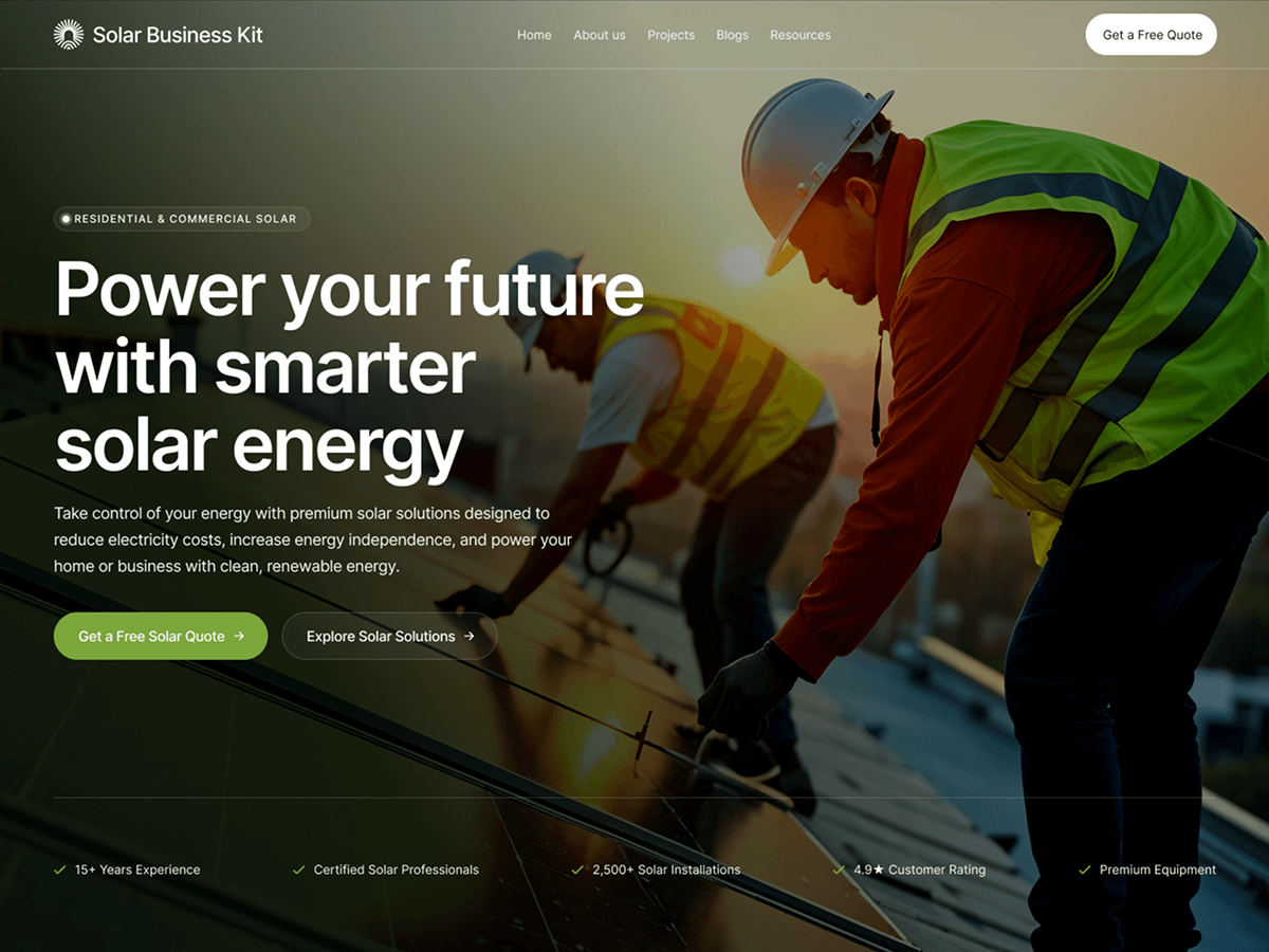 WordPress主题:Solar Business Kit