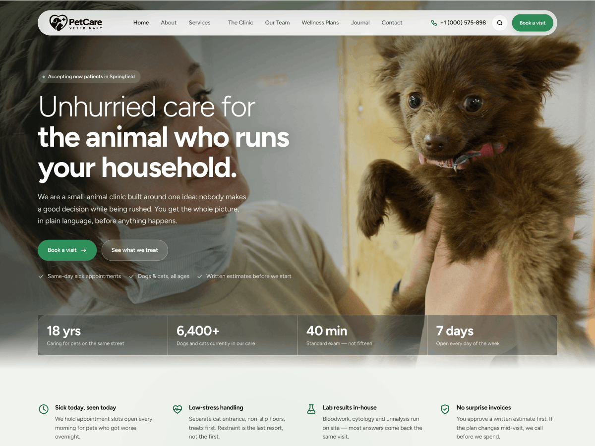 WordPress主题：Veterinary Care Center