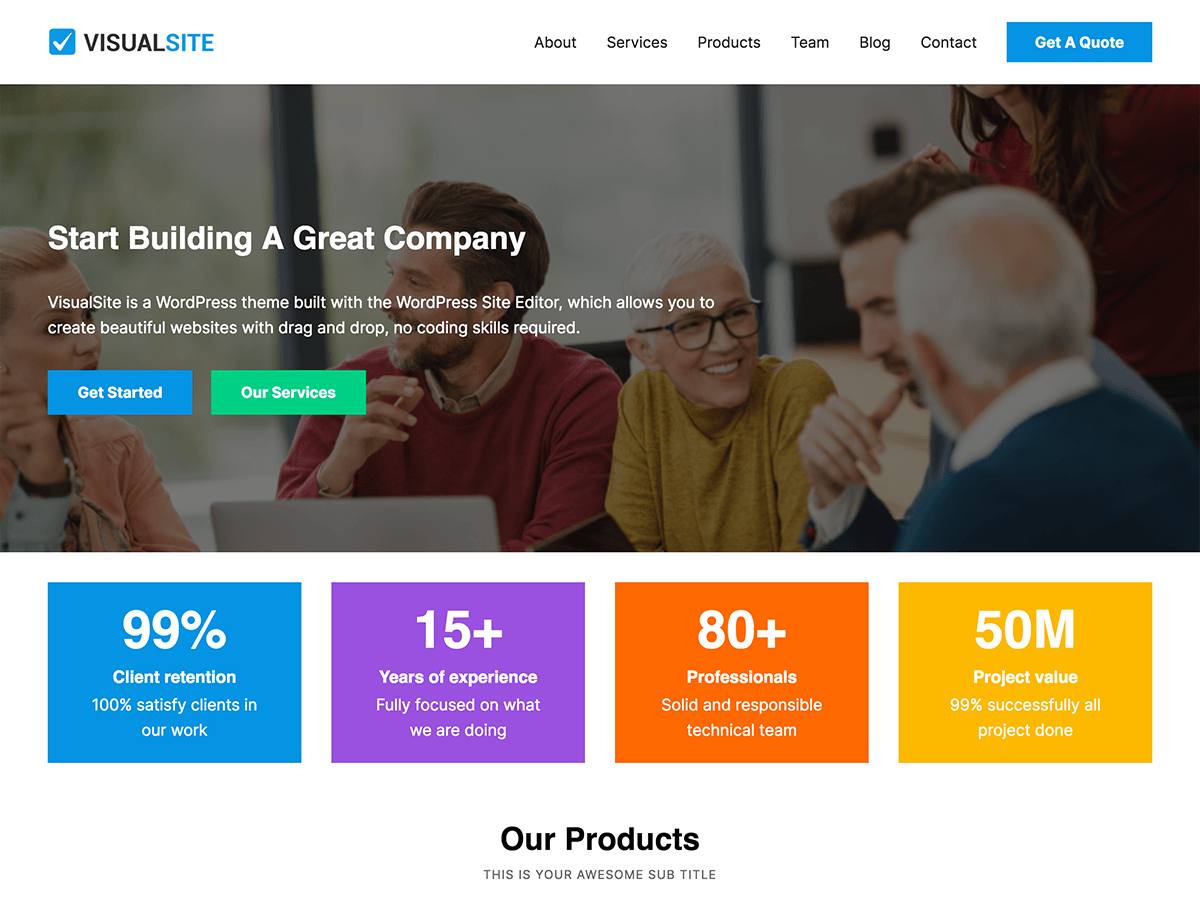 Visualsite wordpress 