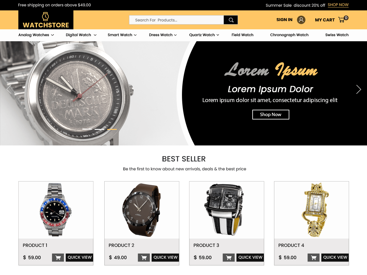Watch Store | WordPress 主题| WordPress.org China 简体中文