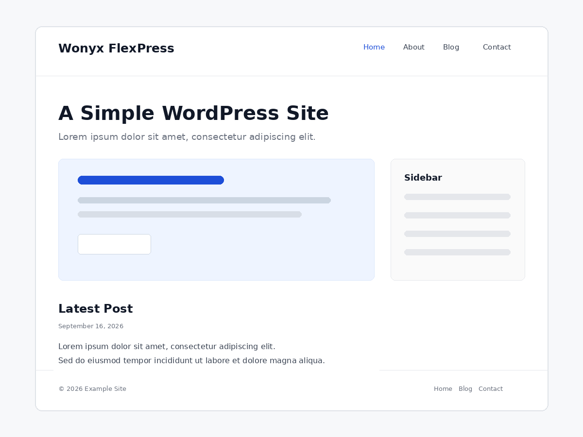 WordPress主题:Wonyx FlexPress