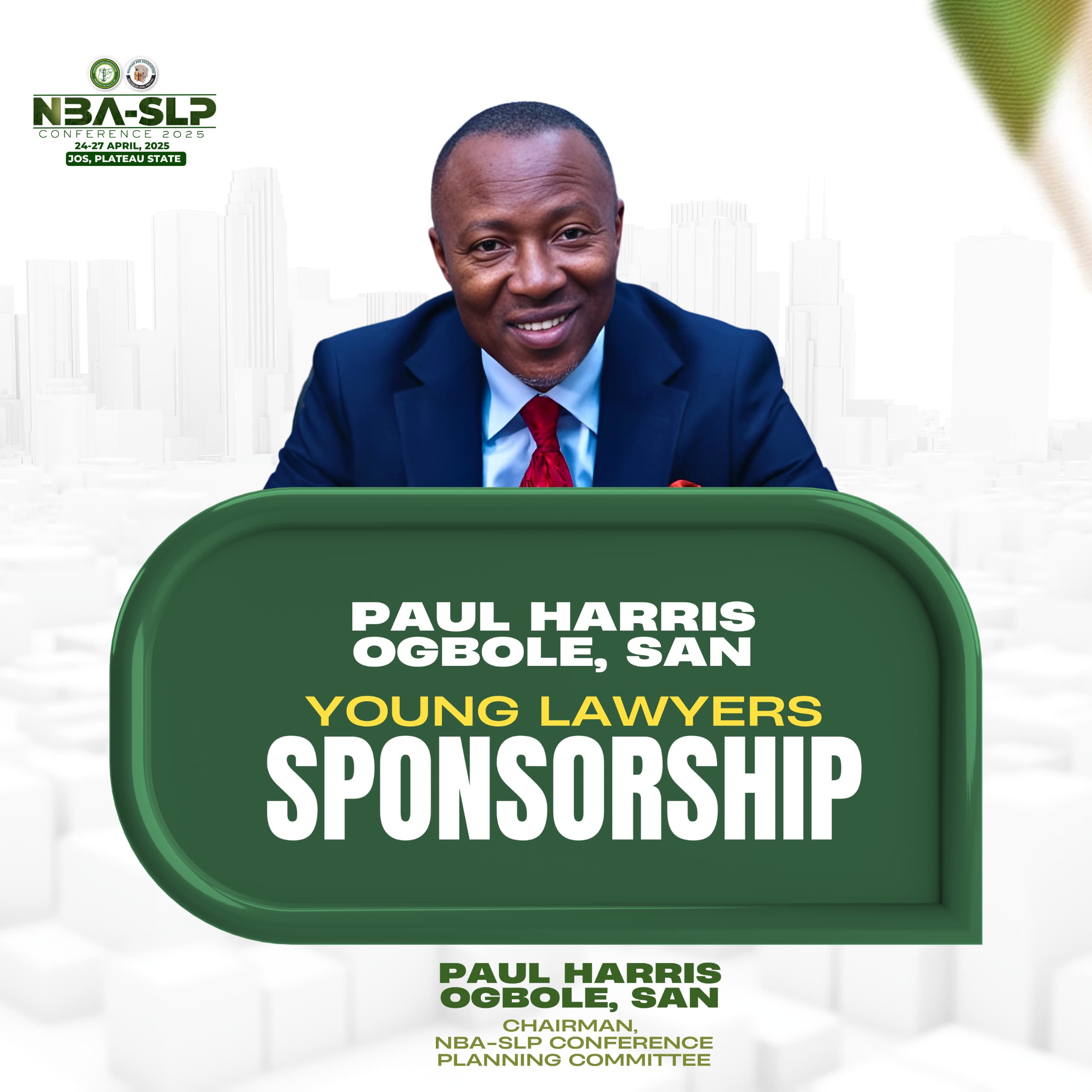 NBA-SLP JOS 2025: Paul Harris Ogbole, SAN Sponsors 60 Lawyers In Celebration Of His Forthcoming 60th Birthday