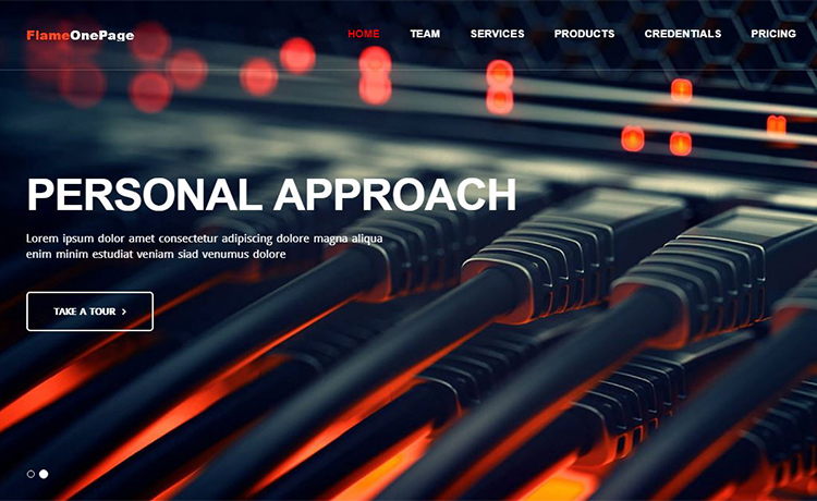 Flame A Free Bootstrap One Page Template For Any Website