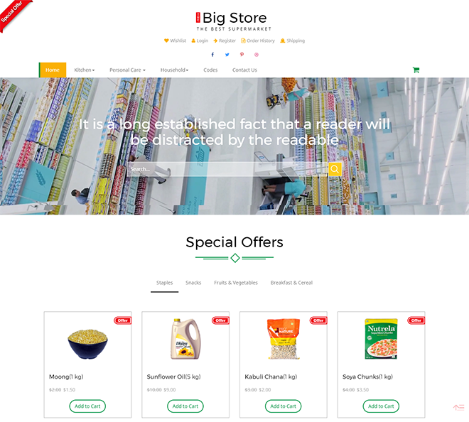 Download Free Html Ecommerce Templates For Online Shopping Websites