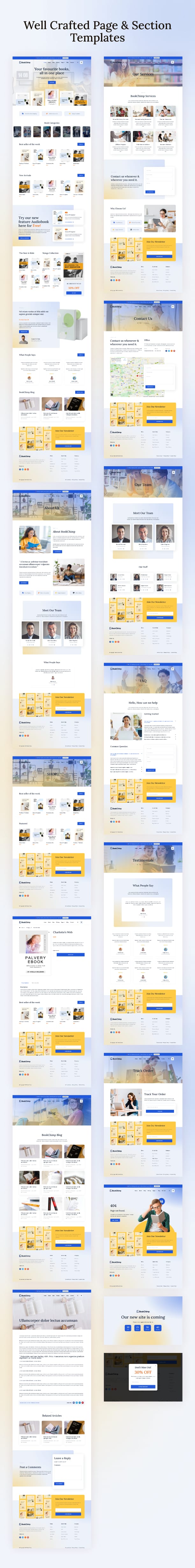 Book author website template