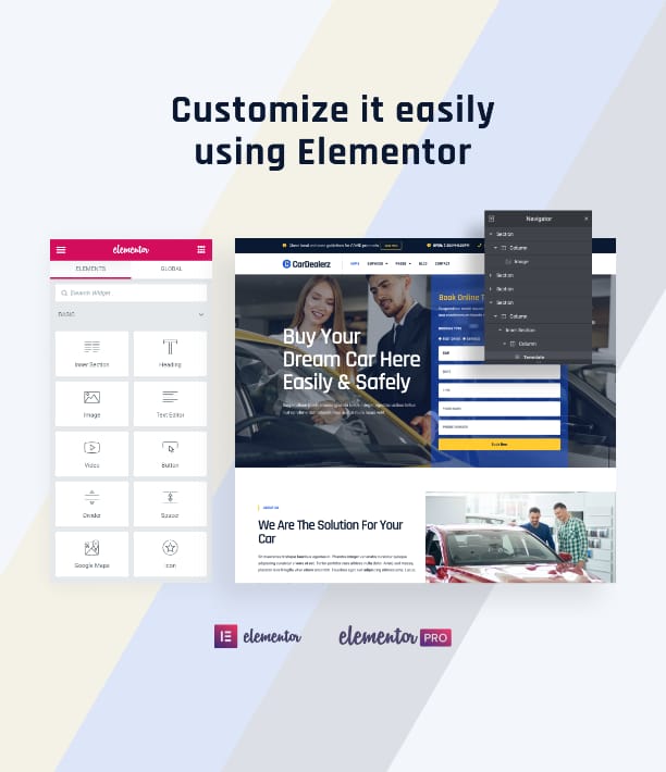Car auto shop website template
