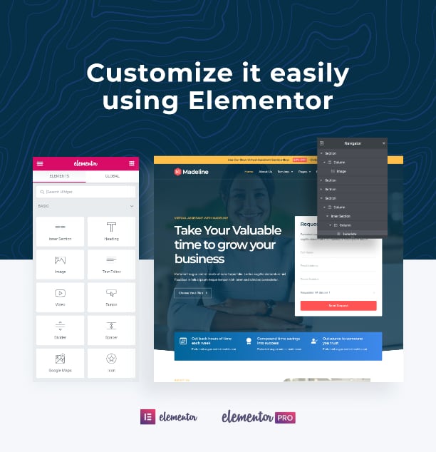 Virtual assistant website template