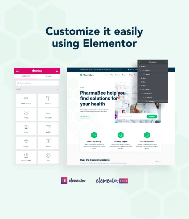 Online drug store website template