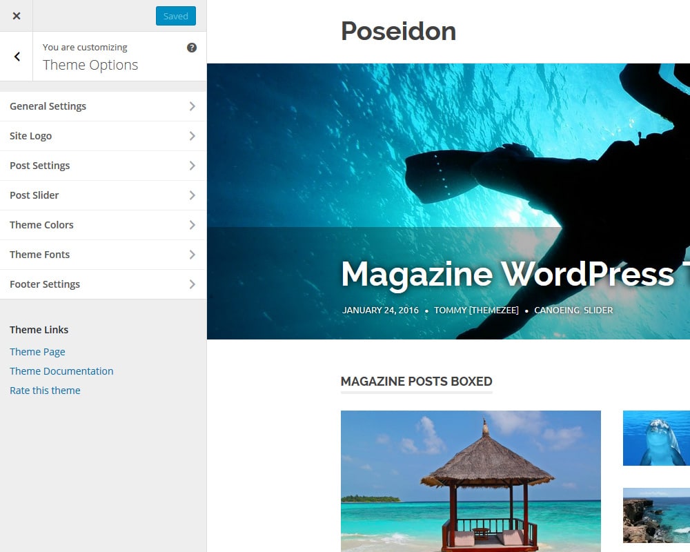 How to set the slider's height in the customizr wordpress theme . Poseidon Documentation Themezee