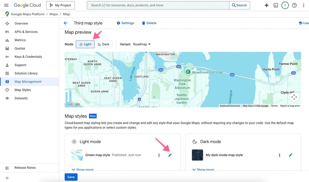 How To Apply Custom Google Map Styles Themify Builder Edit Style.