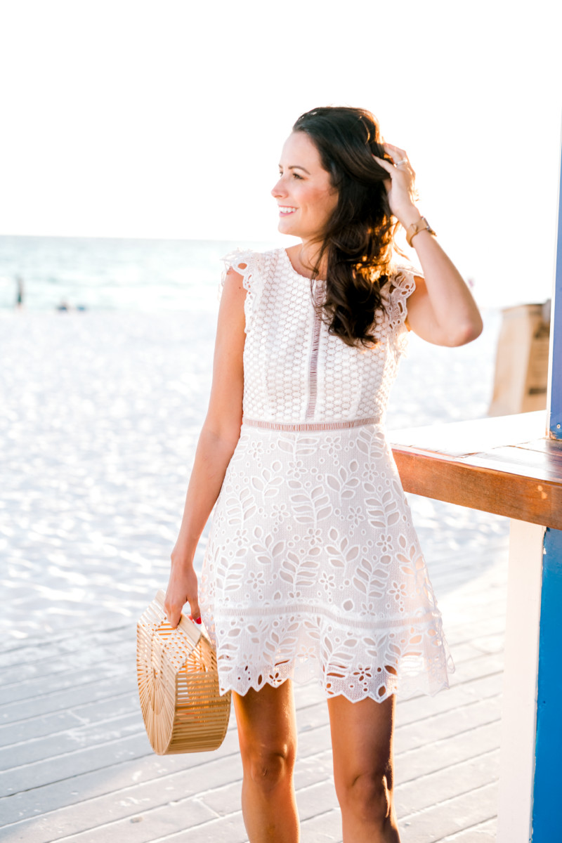 The Miller Affect Wearing A White Dress For An Engagement Party The Miller Affect