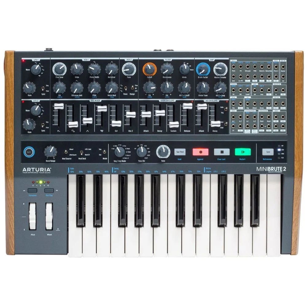 Arturia MiniBrute 2 Wired Up, Analog Mutant Synthesizer