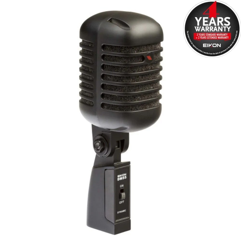 Alternative view of Eikon Audio DM55V2BK Vintage professional vocal dynamic microphone - satin black