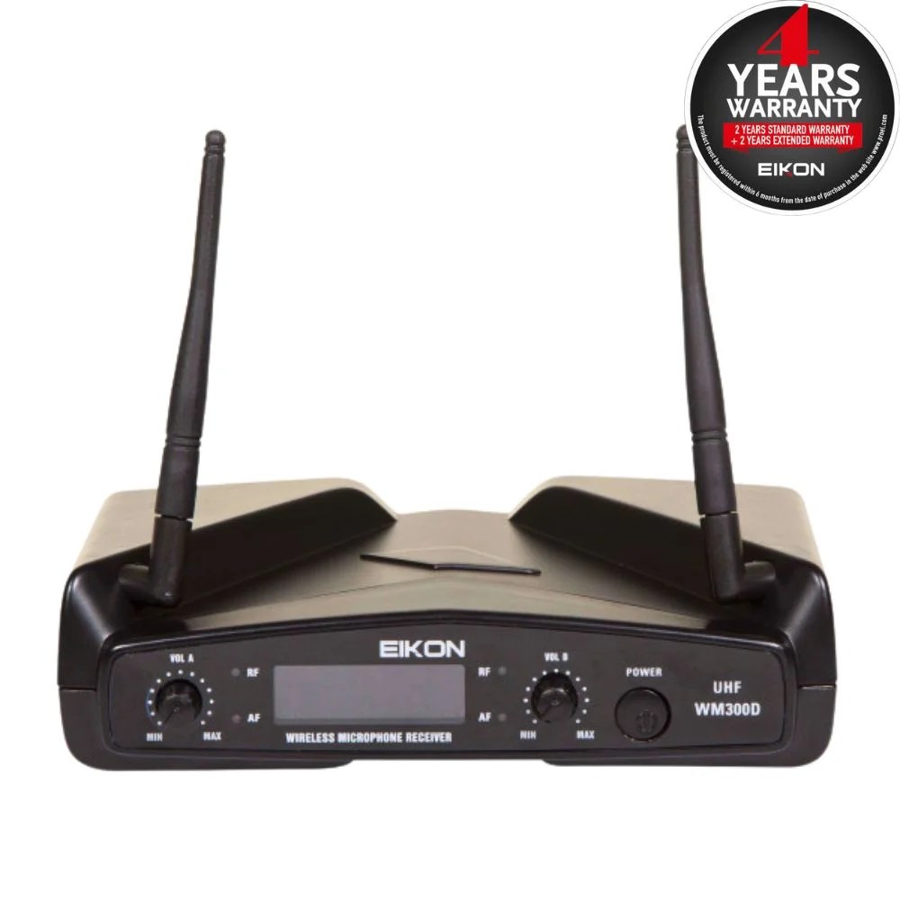 Alternative view of Eikon Audio WM300DH Dual channel UHF wirless belt-pack microphone system