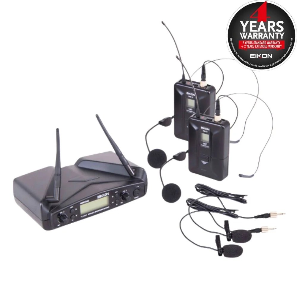 EIKON WM700DH Dual channel PLL UHF Wireless belt-pack Microphone