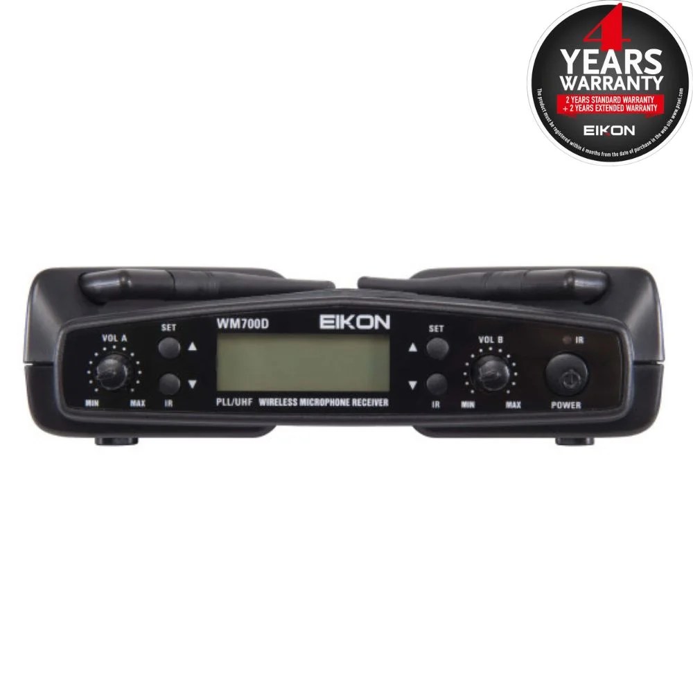 Alternative view of EIKON WM700DH Dual channel PLL UHF Wireless belt-pack Microphone