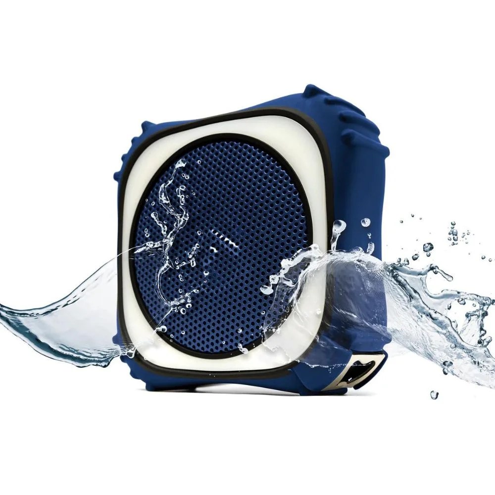 Alternative view of EcoXgear EcoEdge Pro Waterproof Battery Bluetooth Speaker with LED Light (Blue)