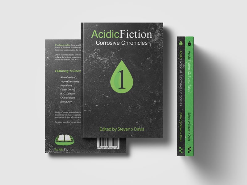 acidic fiction book mockups