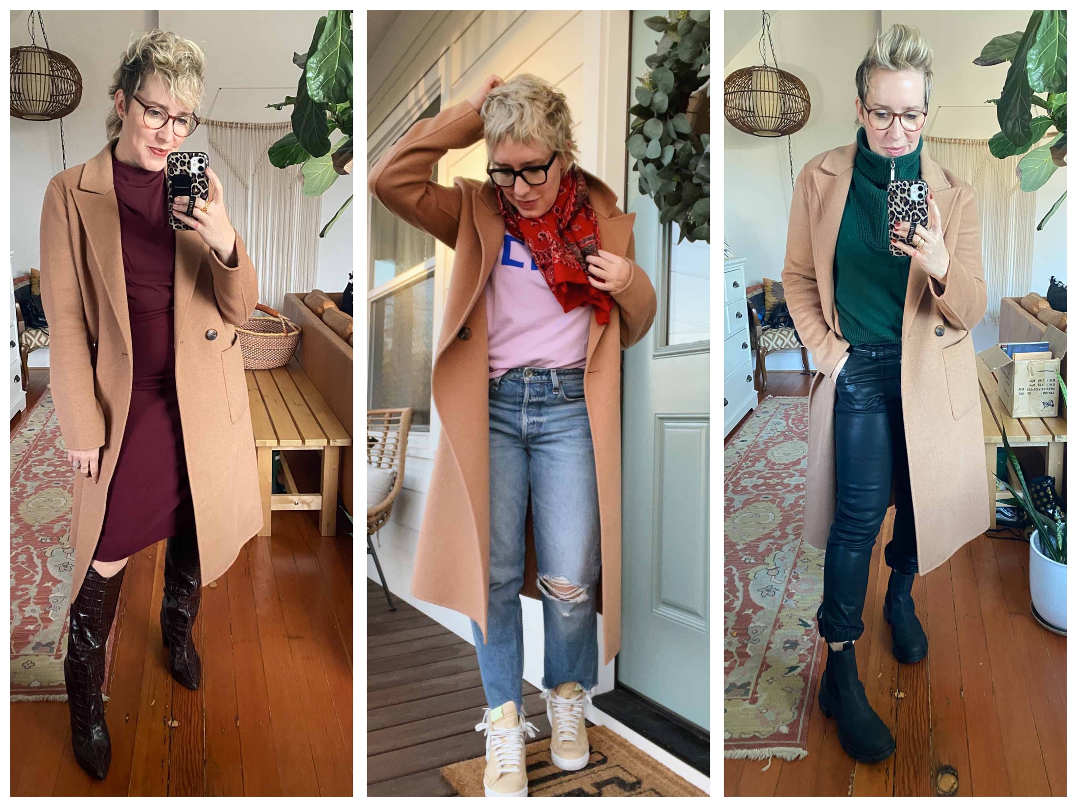 Outfit-maker: the wool camel coat + 8 ways to wear it